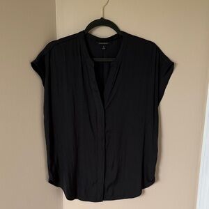 GAP Black Cap Sleeve Blouse, Medium